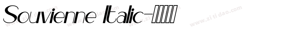 Souvienne Italic字体转换